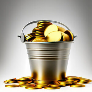 Bucket of gold